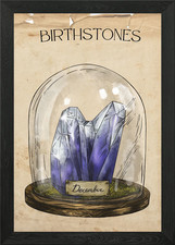 december gem stone cristal Framed Wall Art Poster Canvas Print Picture