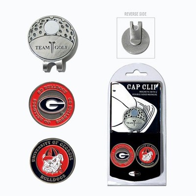 Team Golf NCAA Georgia Bulldogs Cap Clip With 2 Golf Ball Markers Golf Cap C...