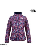 The North Face Coat Jacket Girls Sz XL 18 Reversible Colorful Floral Navy Winter