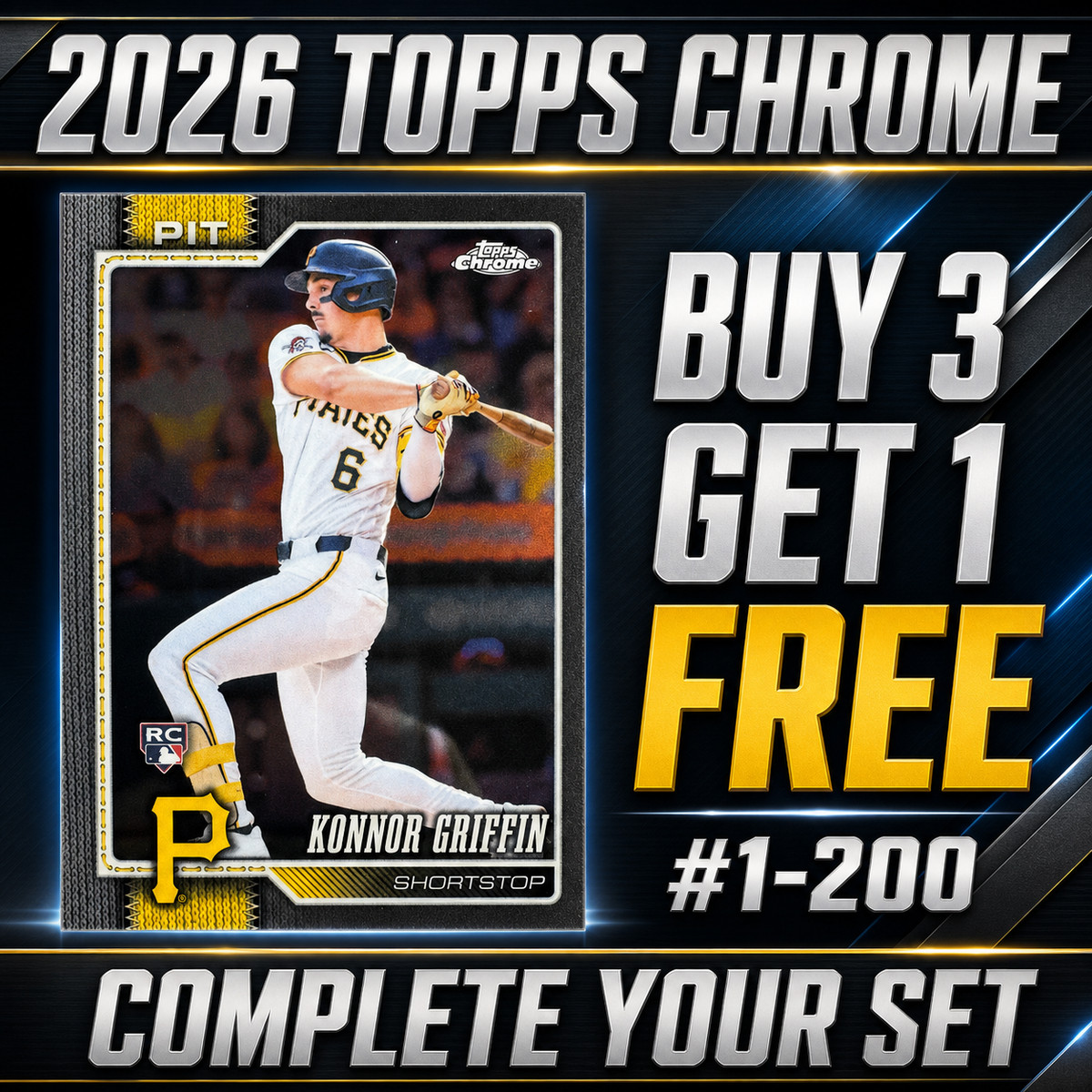 2026 Topps Chrome Baseball Base Singles #1-200 You Pick Complete Your Set