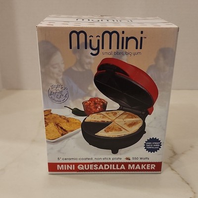 MyMini Mini Quesadilla Maker Red 550W Ceramic-Coated Non-Stick Plate Brand new.