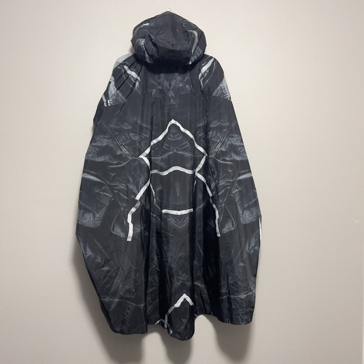 Diesel Men Liquid Marble Windbreaker Jacket Grey tech Size L RN