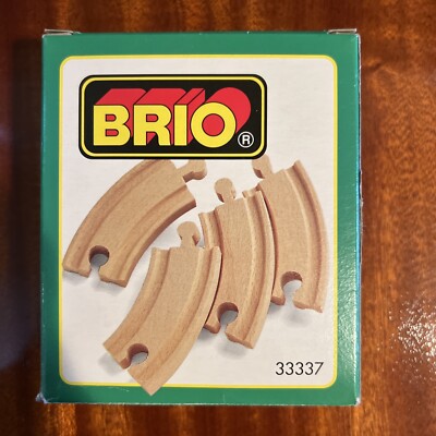 Vintage 1993 Brio Wooden Curved Tracks Original box 33337 Sweden Train ...