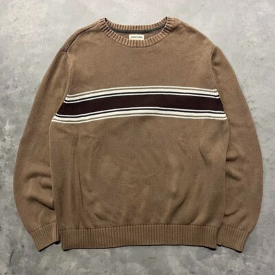 ⭐️珍品⭐️80s~90sEddieBauer snap sweat Vintage Y2K/2000s Grunge Brown Striped Essential Sweater! | eBay