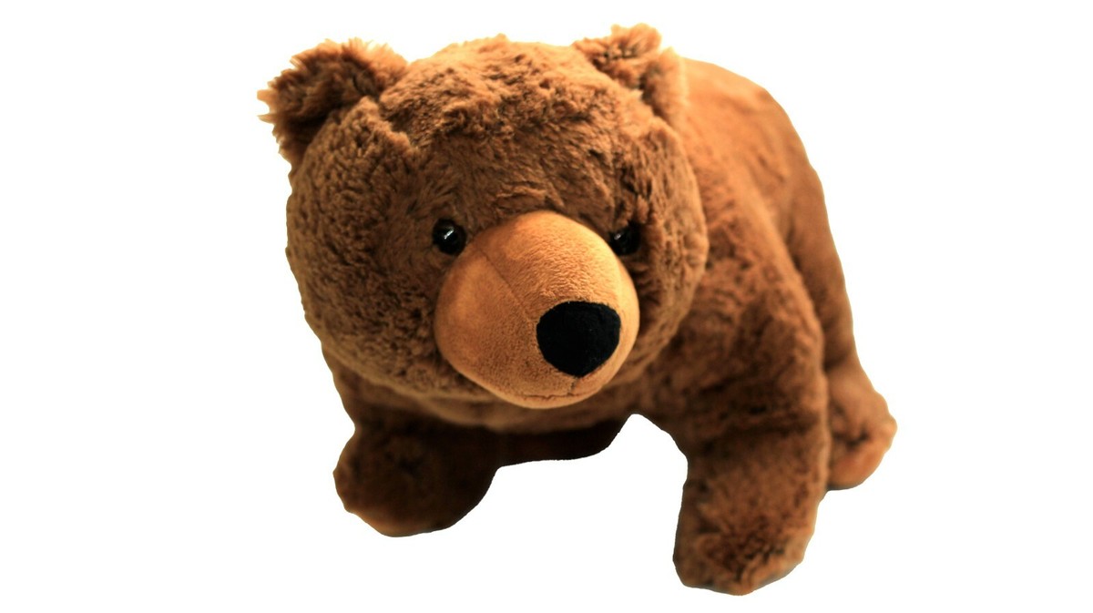 Grizzly Brown Bear Sitting Stuffed Plush Toy 18