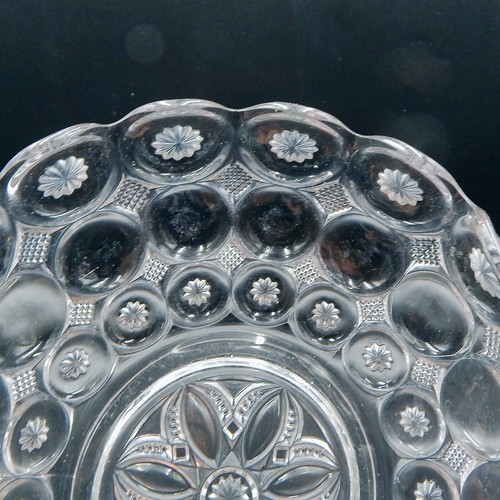 Co-Operative Flint Imperial Jeweled Moon & Stars Folded Bowl Relish Banana EAPG - Picture 13 of 14