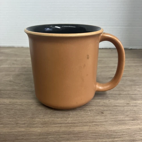 Coffee Mug Crown Corning Prego Japan Black Inside Terra Cotta Terracotta Out