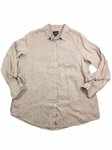 Jones \u0026 Co Womens XL Beige Linen Long 