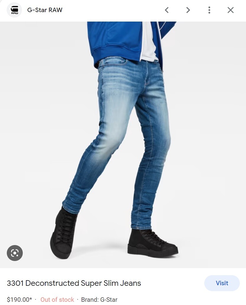 GStar Raw 3301 Deconstructed Super Slim Jeans