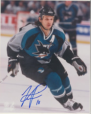 Mike Ricci Autographed 8x10 San Jose Sharks D722