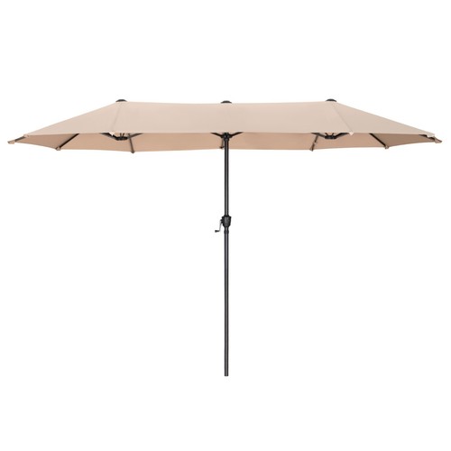 13ft Outdoor Double Sided Large Patio Umbrella Market Shade Umbrella with Crank - Picture 31 of 37