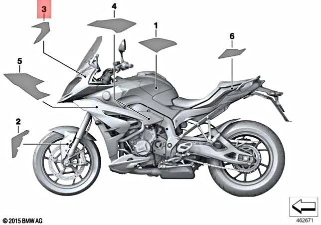 Genuine BMW K49 0D13 0D23 0D33 Decor Fairing Top Section Left  