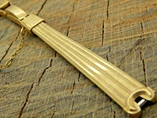 Forstner NOS Unused Vintage Gold Filled Butterfly Clasp Bar End Watch Band