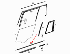 MERCEDES-BENZ GLE C292 Türdichtung hinten rechts A2927350265 MERCEDES-BENZ GLE C292 Türdichtung hinten rechts A2927350265