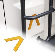 Yellow Carbon Fiber Rear Tailgate V-shaped Sticker Decal For Ineos Grenadier