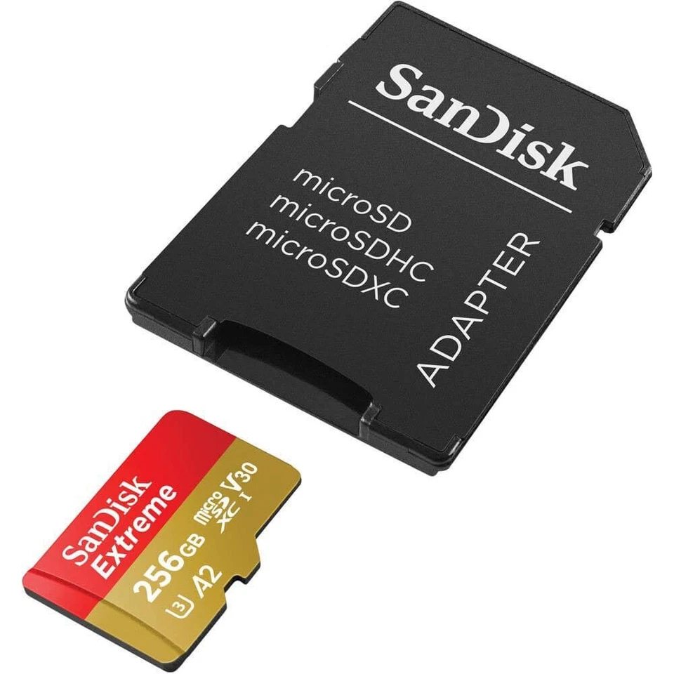 SanDisk Extreme microSDXC 190MB/s UHSI U3 V30 with Adapter 256GB  SDSQXAV-256G - Image 4 of 4