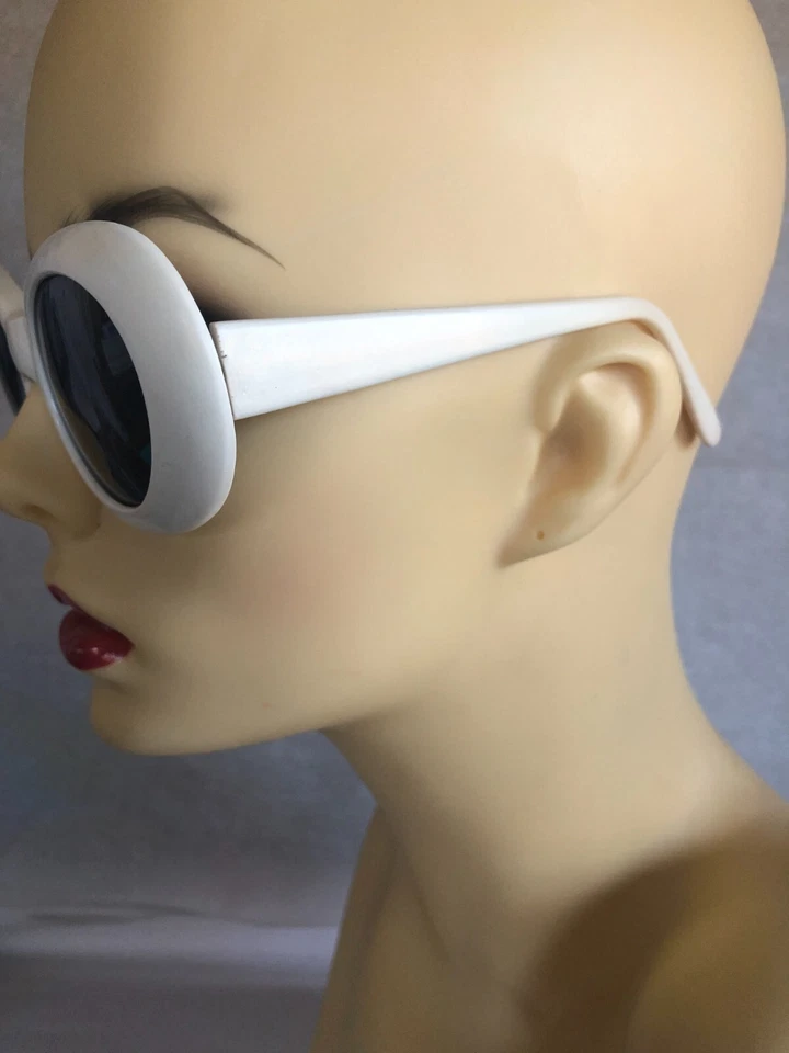 Gafas de sol vintage Jackie-O Goldie Hawn Vibe blancas groovy retro Foto 4 de 4