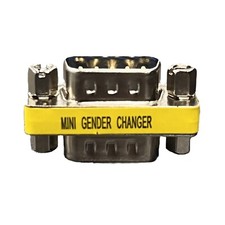 Lot of 4 Mini Gender Changer, Connector Male to Male DB9 USA Patent 5199906