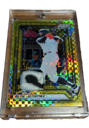 2019 Panini National Convention VIP Gold #58 Eloy Jimenez Logo Patch Card #5/5 - Picture 2 of 7