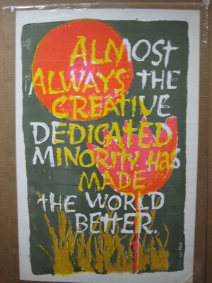 Almost always creative dedicated minority made 1970 world better poster inv#7207