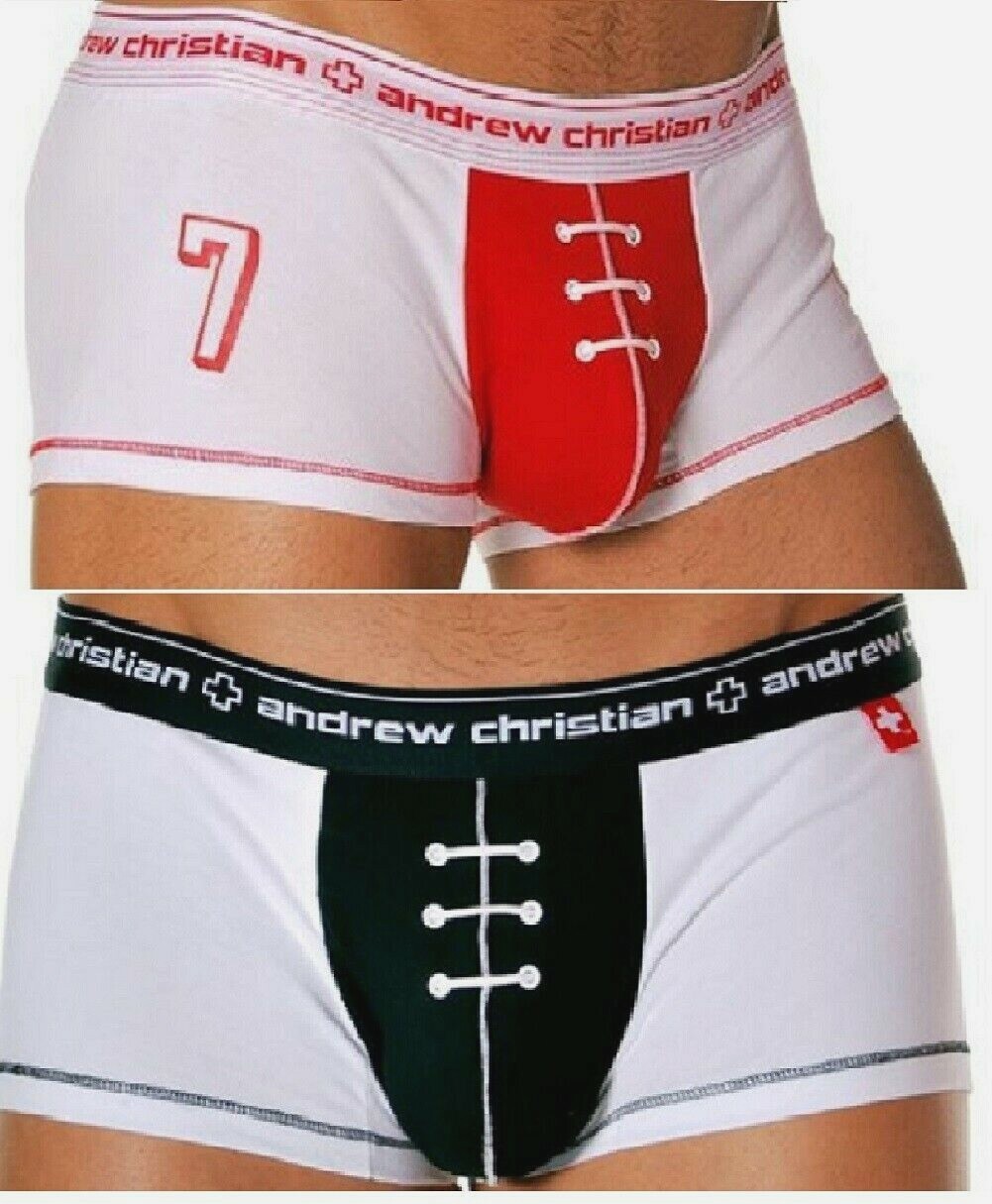 Men's Designer Underwear 2 For $17.99 Football Sports Boxer Briefs Cotton  fabric | eBay