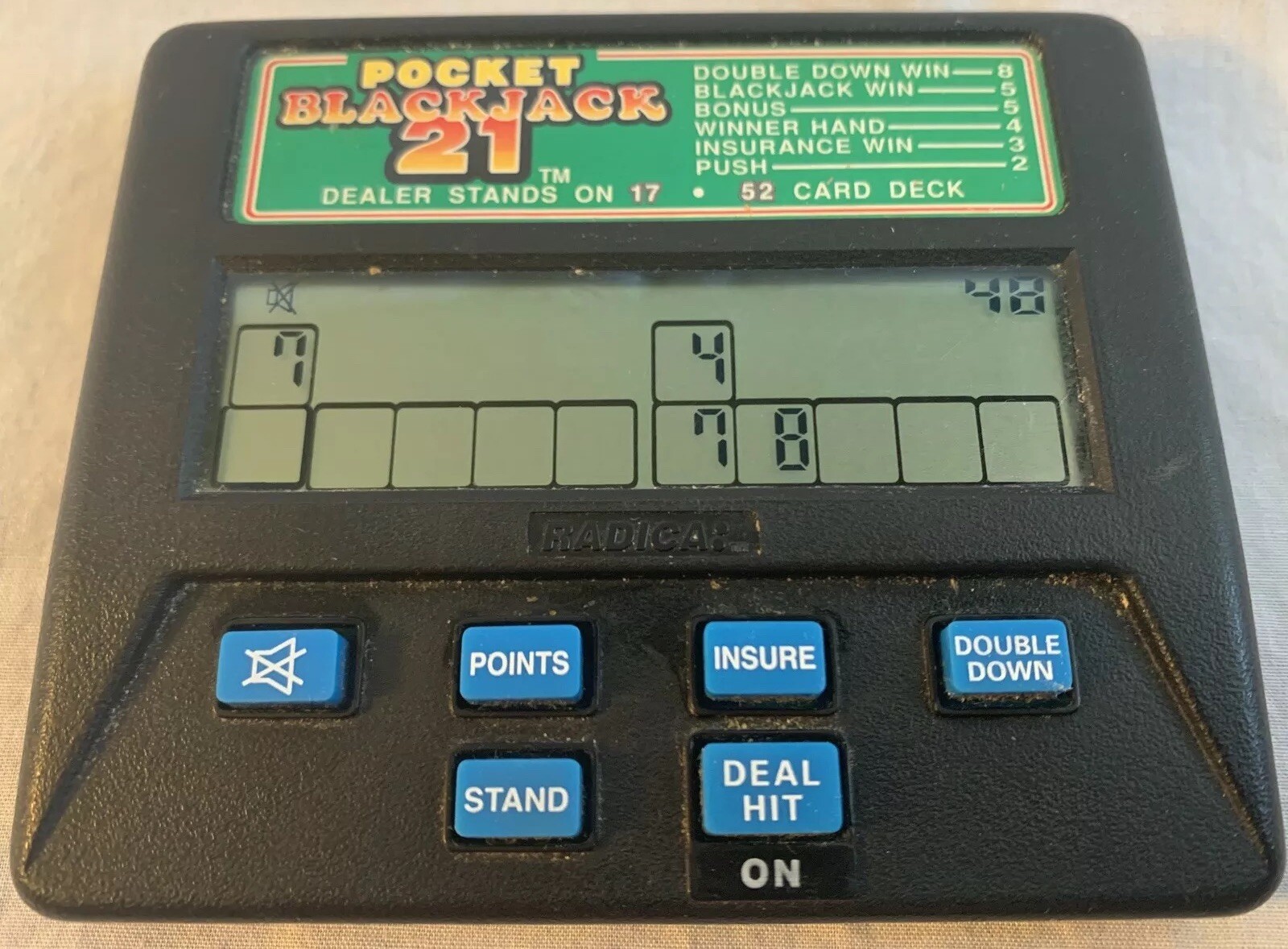 2 Pocket Blackjack 21 Hand Held GamesClassic Blackjack 21 Radica And