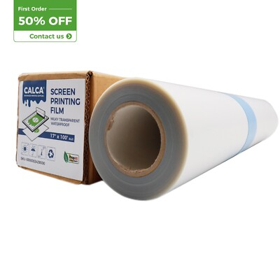 #ad CALCA 2 Rolls 17quot; x 100FT Waterproof Inkjet Milky Transparency Film Screen Print $85.54