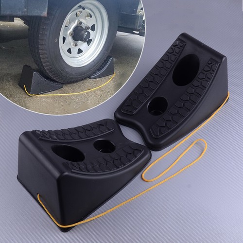 2x Wheel Tough Chock Stop Tire fit for RV Camper Trailer Car Truck SUV