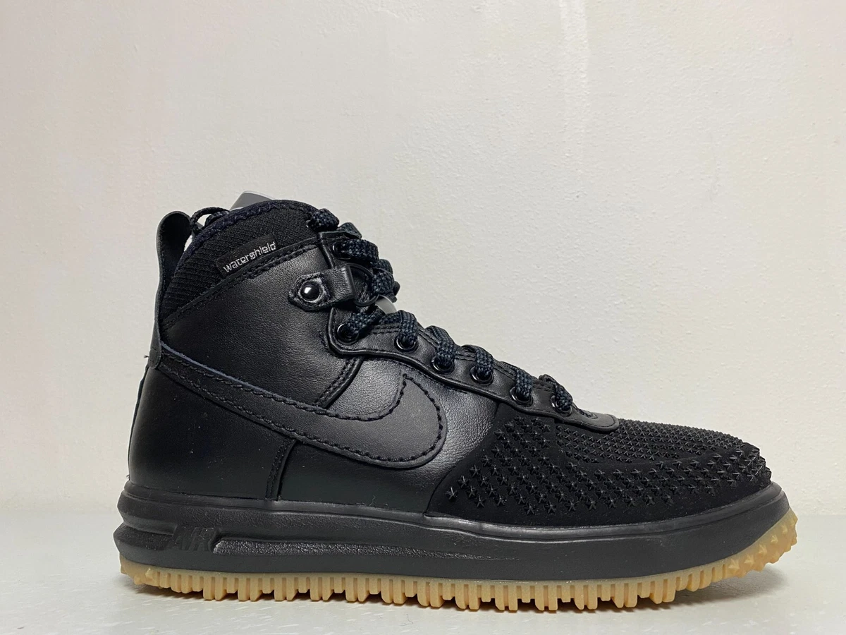 Nike Lunar Force 1 Duckboot Black Metallic Silver Gum 805899 003