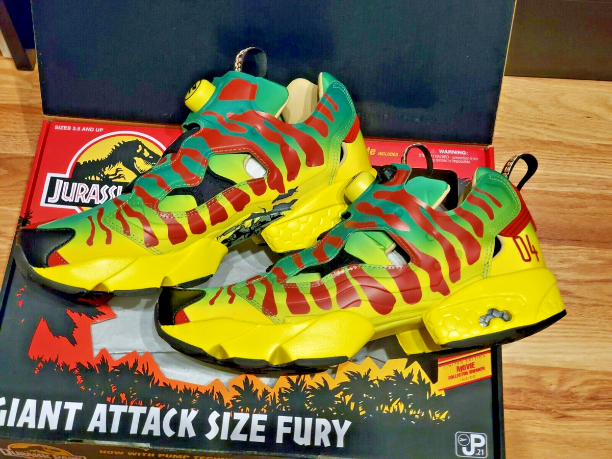 Reebok X Jurassic Park Giant Attack Size Fury Shoes Brand New US