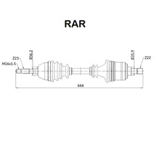 Produktbild - Antriebswelle Vorne Bilaterale Renault R4 - R5 - R6 - Rodeo 5 RAR Für 7701348098
