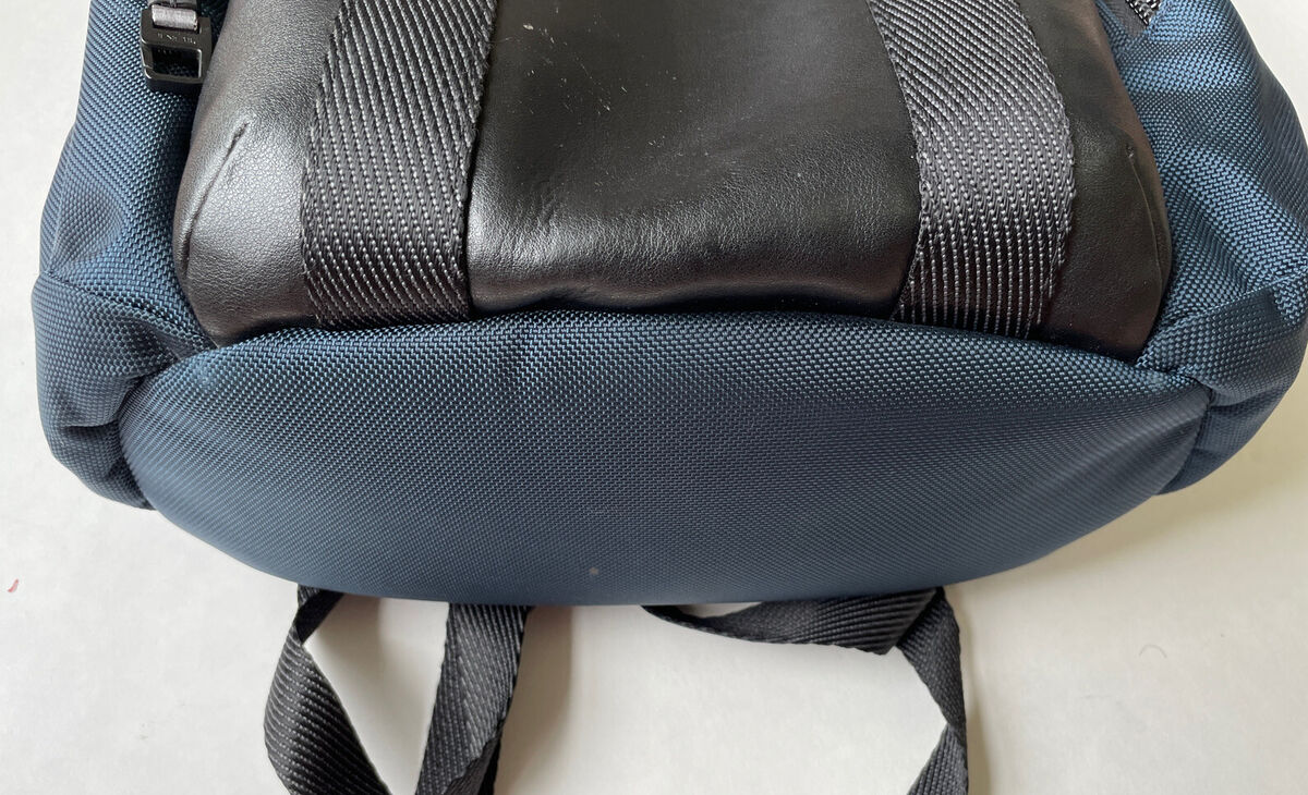 Tumi Alpha Bravo Nellis Backpack Black Blue Leather Nylon Tumi Alpha Bravo Nellis Backpack Black Blue Leather Nylon