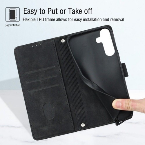 For Samsung A05S A15 A55 A54 A14 A06 Shockproof Case Flip Leather Wallet Cover - Picture 40 of 49