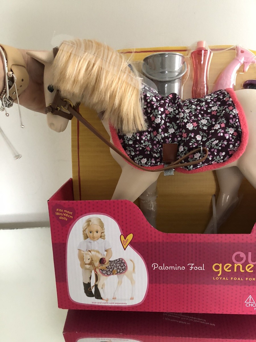 Our Generation Puledro Quarter Horse Giocattolo 31 Cm Marrone - Con Coperta E Accessori Per La Cura