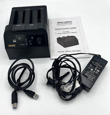 Aleratec 1:1 HDD Copy Dock USB3.0 USB 3.0 HDD Duplicator 350123 350123EU cords
