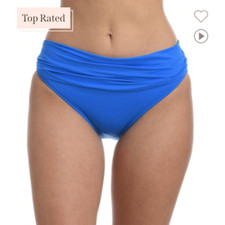 La Blanca NWT Blue "Island Goddess" Bikini Bottoms NEW Size 12