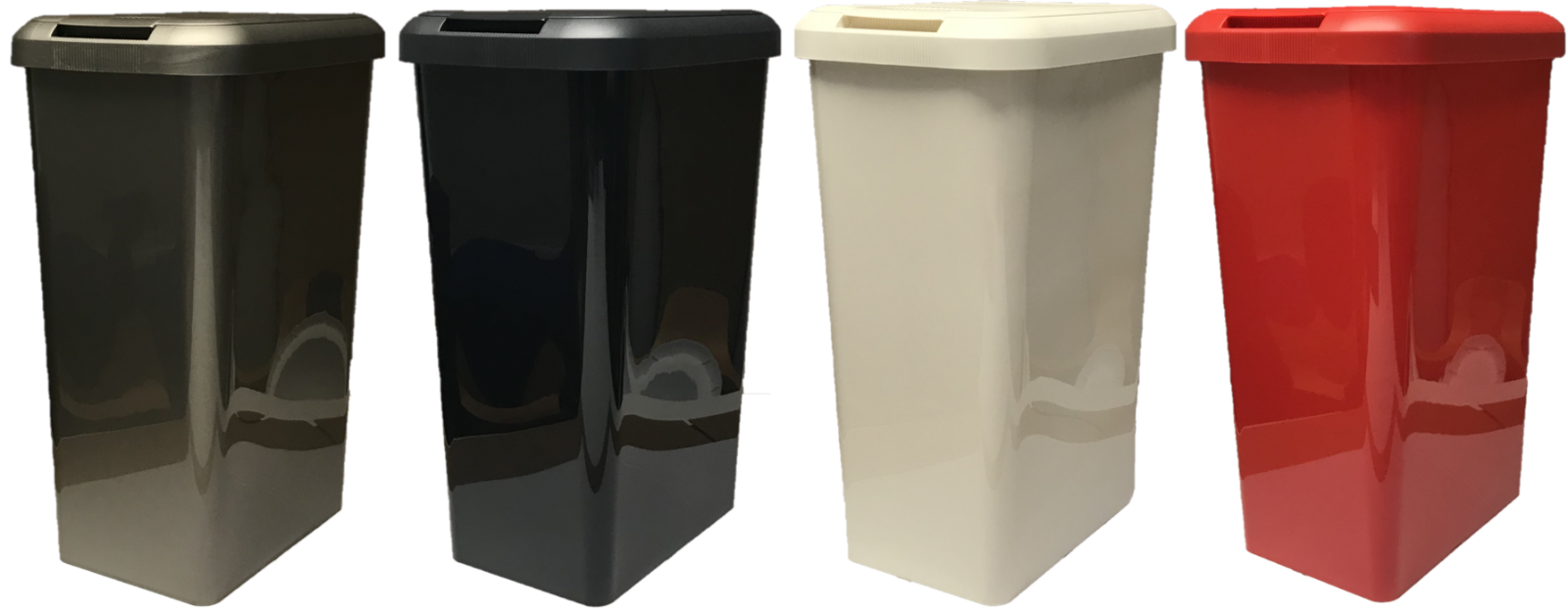 45 Litre Touch Top Kitchen Bin Rubbish Paper Waste Can Dustbin Rectangle Plastic eBay