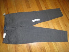Women's Old Navy Black/White Small Diamond Design Stretched Ankle Pants 10 NWT