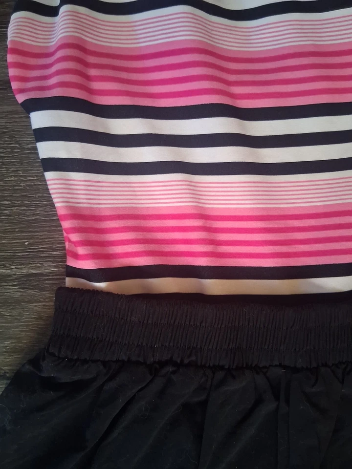 Скромный Gabar цельный Swimshort Детский комбинезон размер 8 купальник розовый полоски skort - Изображение 2 из 4