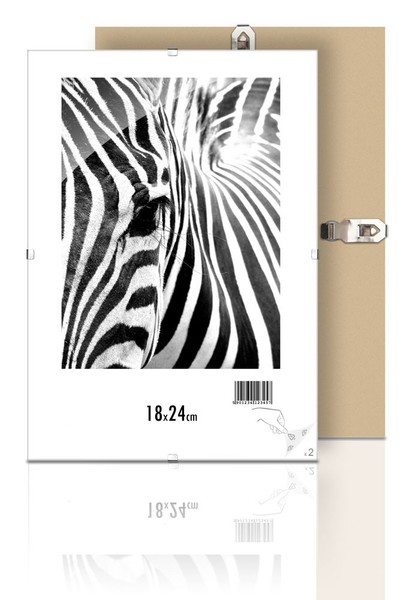 Rahmenloser Bilderrahmen, BildträGer Mit Clip, Rahmen Kunstglas Plexi 18X24 Cm-image