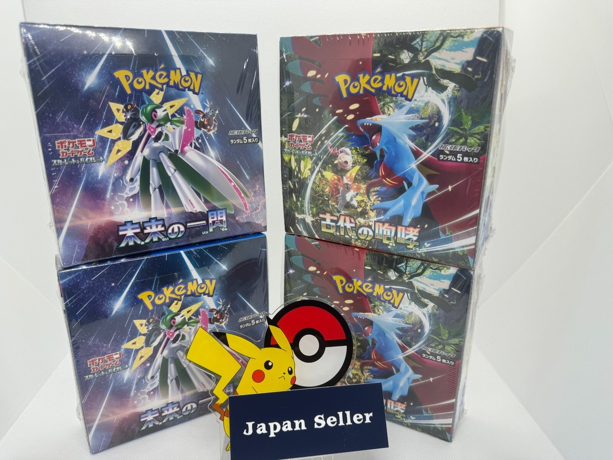 Pokemon Card Booster Box Ancient Roar and Future Flash with shrink Total 4boxes Pokemon Card Booster Box Ancient Roar and Future Flash with shrink Total 4boxes