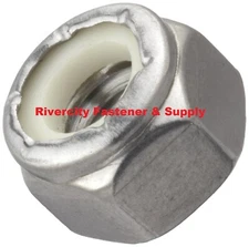 (10) 4-40 Nylon Insert Lock / Stop / Nuts / Nylocks  Stainless Steel 4/40 Nut