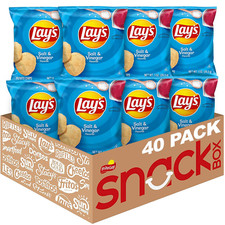Salt Vinegar Flavored Potato Chips, 40 Count
