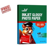 Glossy Inkjet Photo Paper 8.5x11 - 100 Sheets, Perfect for Photos Brochures