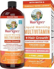 Mary Ruth's Liquid Morning Multivitamin  Hair Growth - Peach Mango - 30 fl oz
