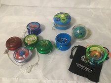 YOYO toys various brands, Duncan 5 , Aurora,Yoyo, Whip, Magic yoyo, X9