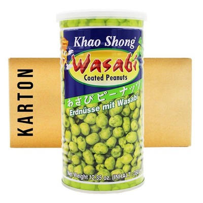 24x350g Khao Shong Wasabi Erdnüsse Wasabinüsse Wasabi Nüsse