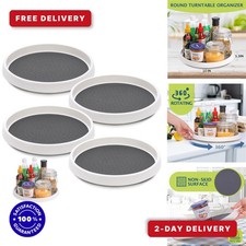 Lazy Susan Turntable Set of 4, 10 Inch Non-Skid Organizer