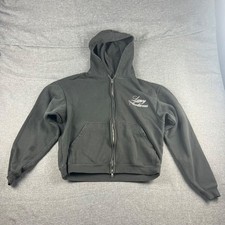 Absent Jumper Mens S Grey Graphic Full Zip Hoodie Winter Cotton Streetwear Adult