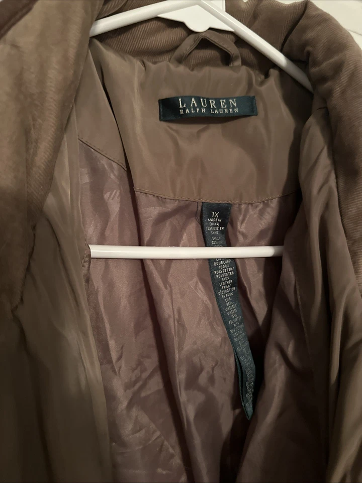 Lauren Ralph Lauren Jacket Womens XL Brown Diamond Quilted Puffer Barn Coat 1X - Image 2 of 4